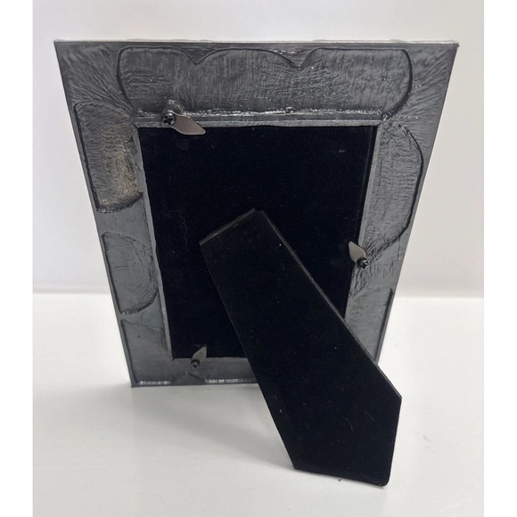 Steampunk Clock Photo Frame Silver Tone Roman Numeral Gear Desk Art - Picture 7 of 11